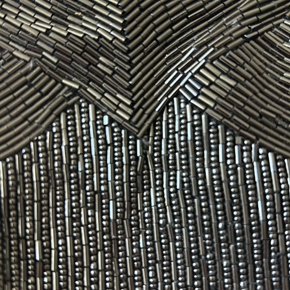 Vintage Black Beaded Evening Bag Purse - Picture 5 of 11